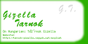 gizella tarnok business card